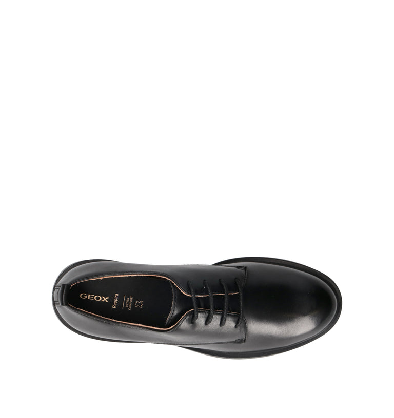 GEOX Stringata donna nera in pelle