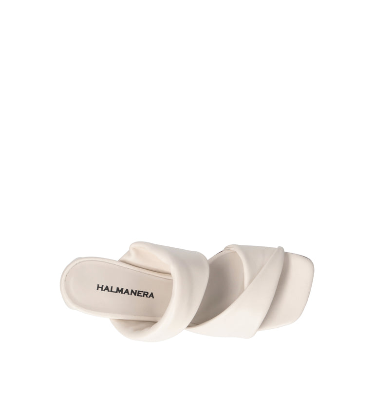 HALMANERA Sandalo donna bianco in pelle