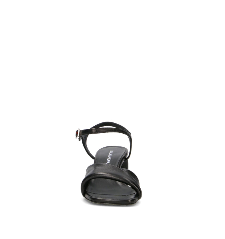 HALMANERA Sandalo donna nero in pelle