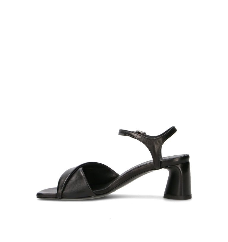 HALMANERA Sandalo donna nero in pelle