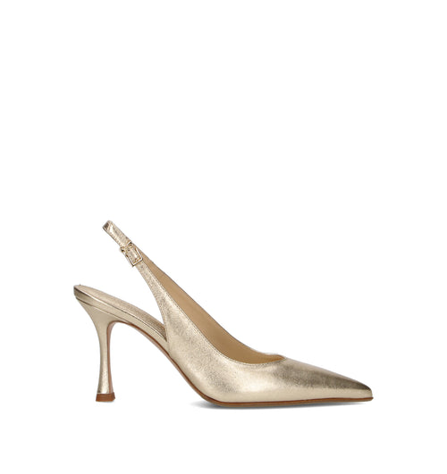 SERGIO LEVANTESI Slingback donna platino in pelle