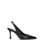 SERGIO LEVANTESI Slingback donna nero in pelle