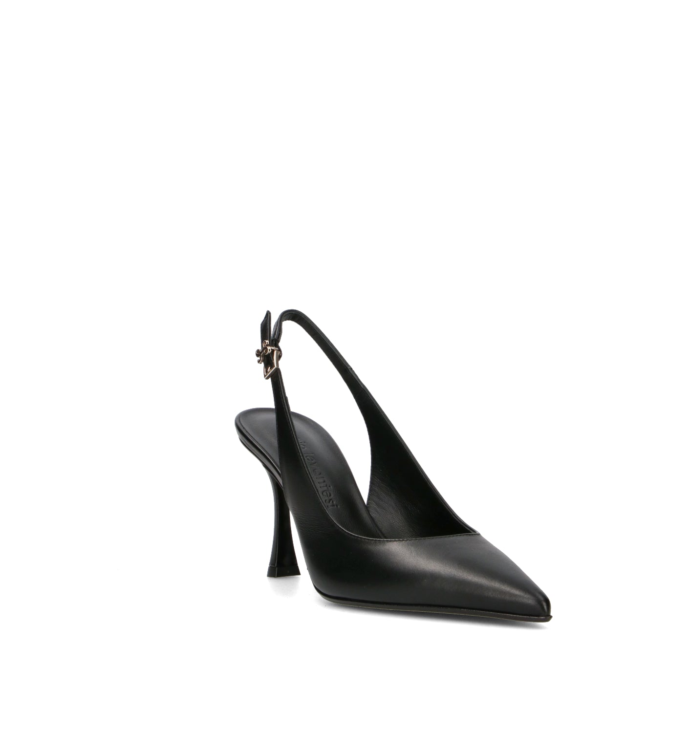 SERGIO LEVANTESI Slingback donna nero in pelle