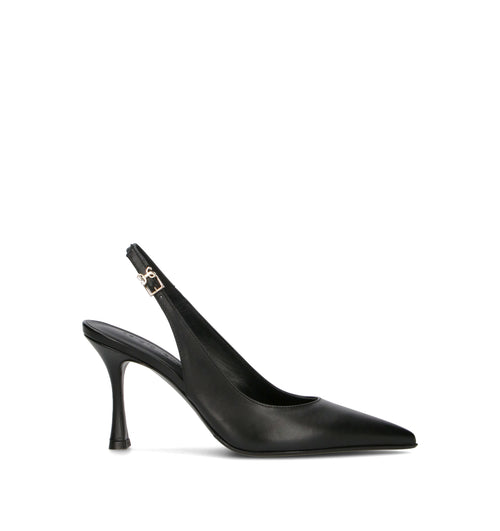 SERGIO LEVANTESI Slingback donna nero in pelle