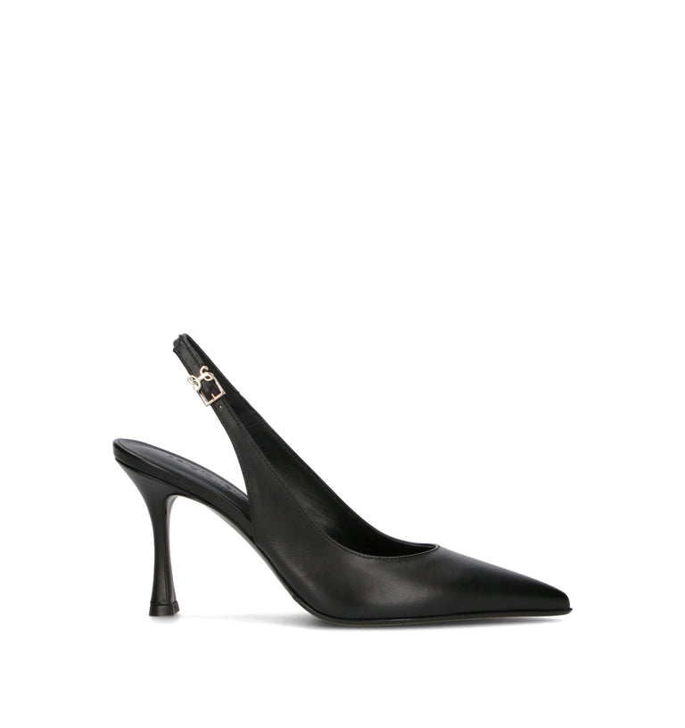 SERGIO LEVANTESI Slingback donna nero in pelle