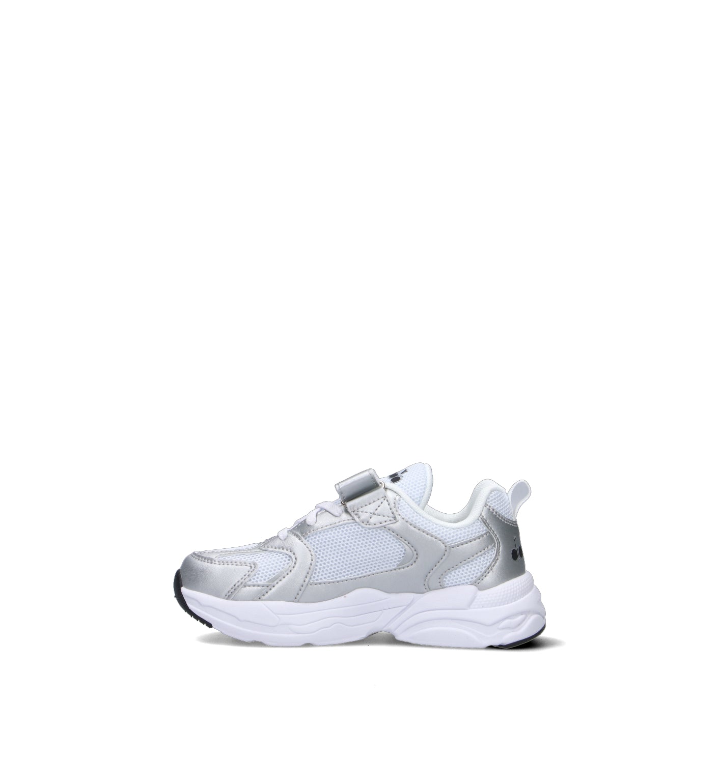DIADORA ALLEY METAL PS Sneaker bimba bianca/argento