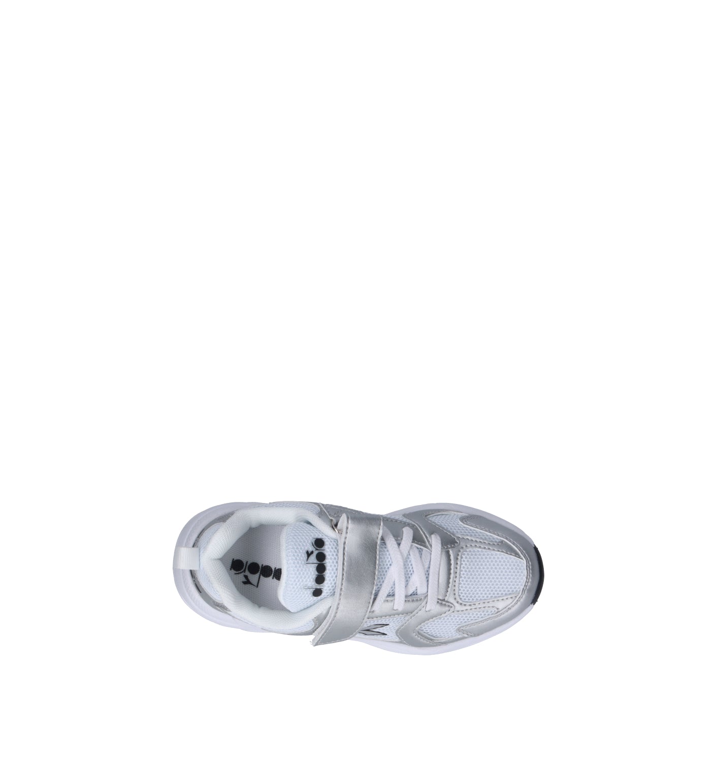 DIADORA ALLEY METAL PS Sneaker bimba bianca/argento