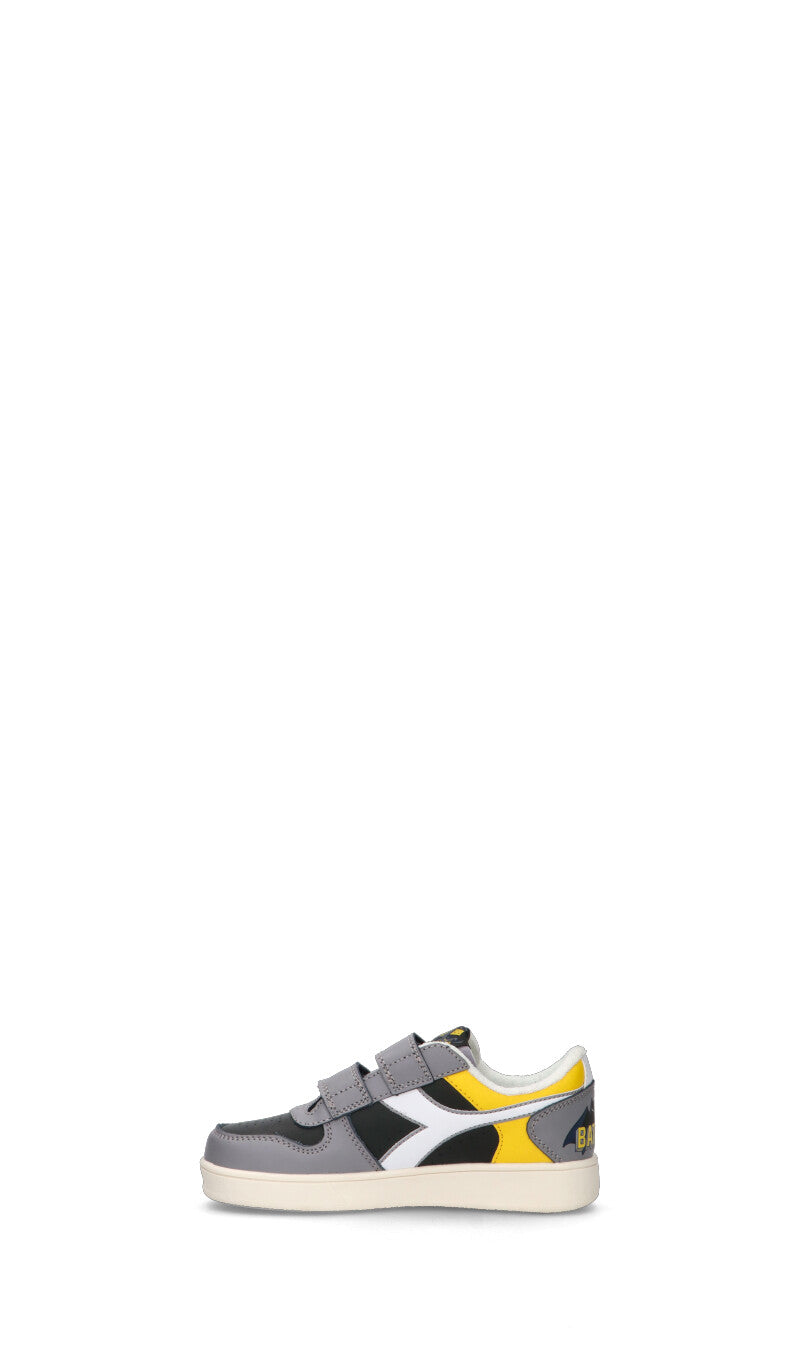 DIADORA Sneaker bimbo grigia/nera/bianca/gialla in pelle