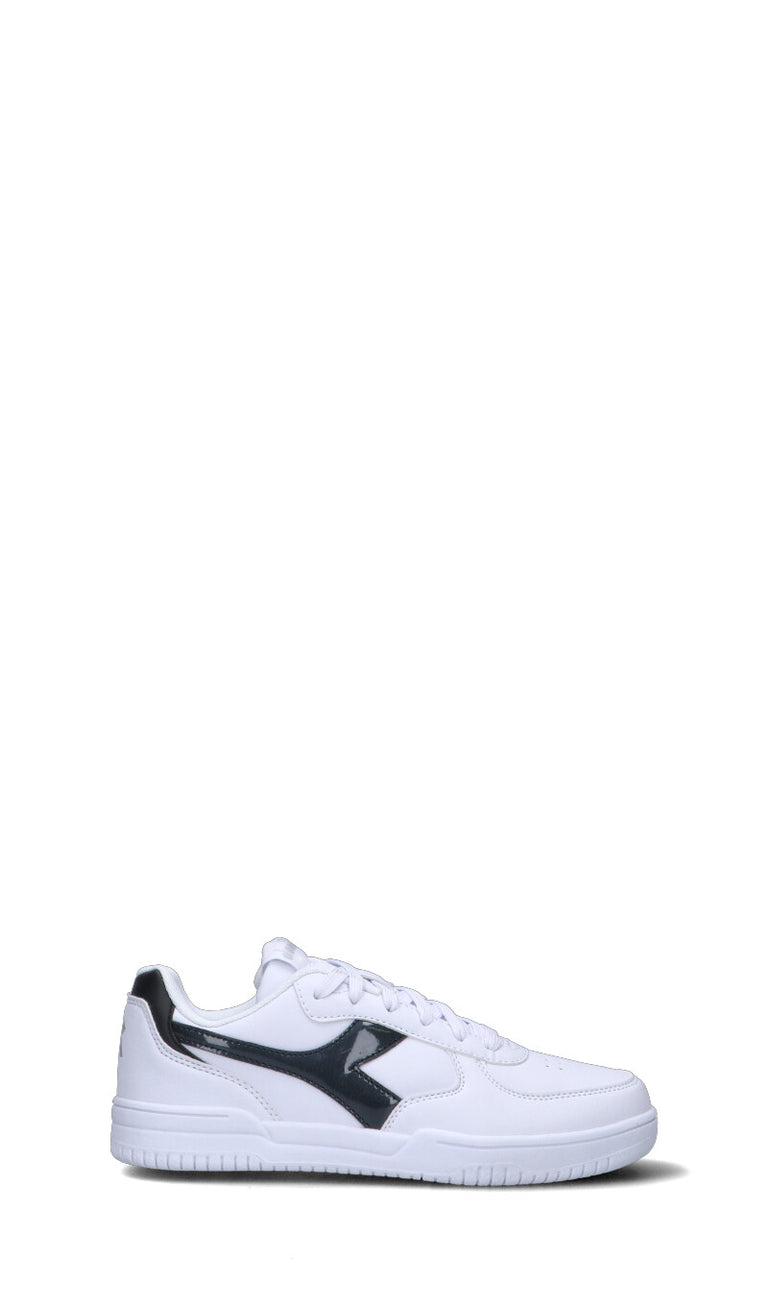 Diadora Sneakers Donna Step P Double Four – Pelle Bianca E Nera, Modello C0351, Taglia 39 EU