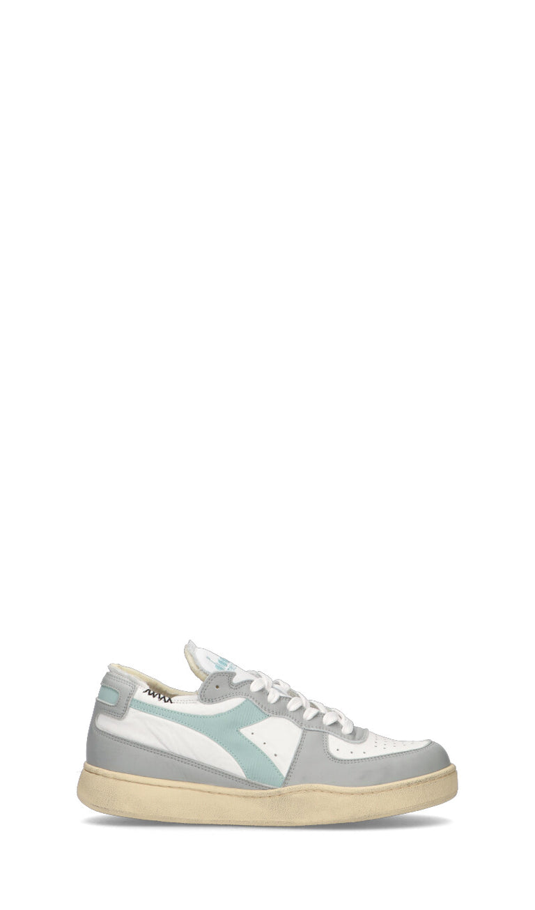 DIADORA HERITAGE MI BASKET USED Sneaker donna bianca grigia in pelle Quellogiusto