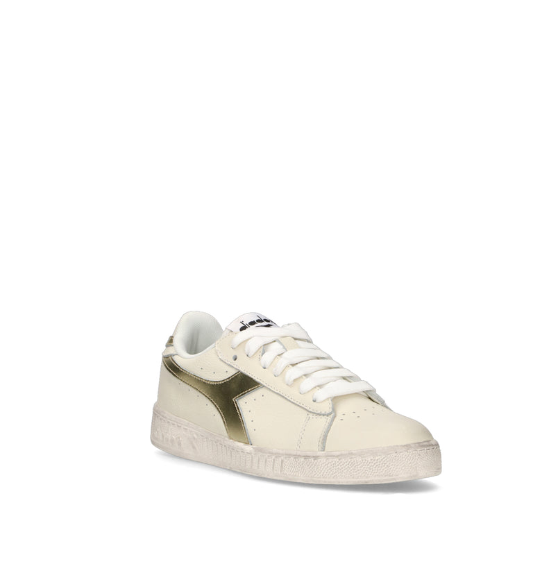 DIADORA GAME LOW WAXED Sneaker donna panna/oro in pelle