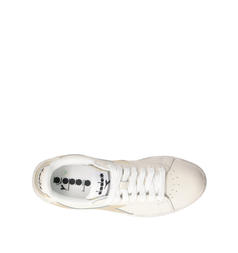 DIADORA GAME LOW WAXED Sneaker donna panna/oro in pelle