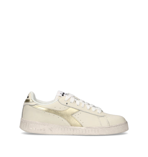 DIADORA GAME LOW WAXED Sneaker donna panna/oro in pelle