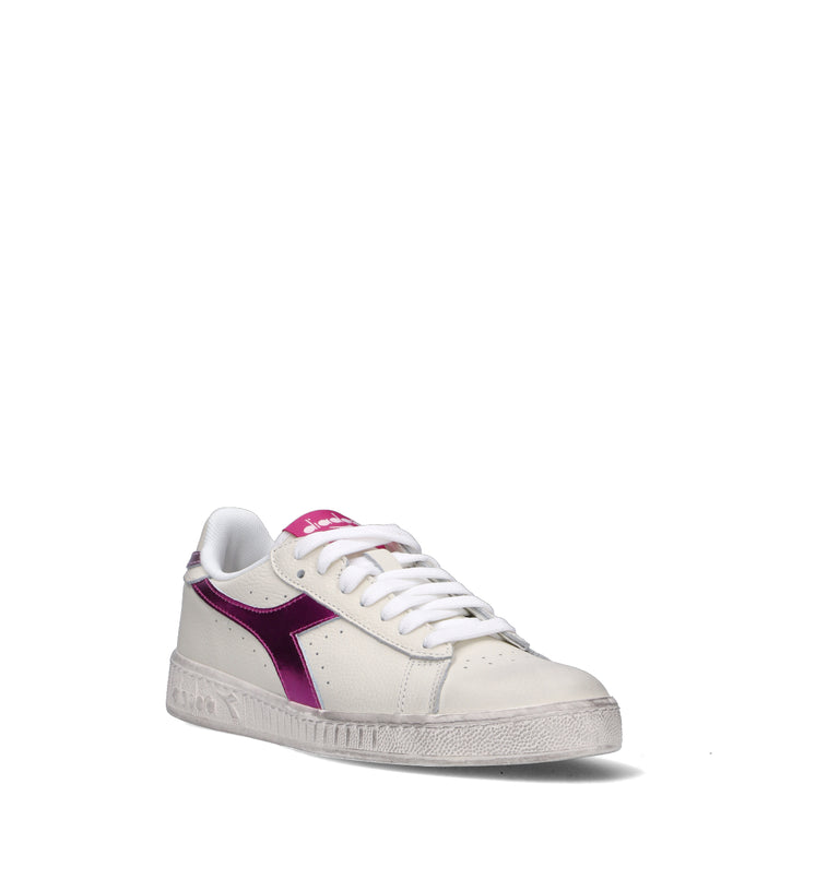 DIADORA GAME LOW WAXED Sneaker donna bianca/fucsia in pelle