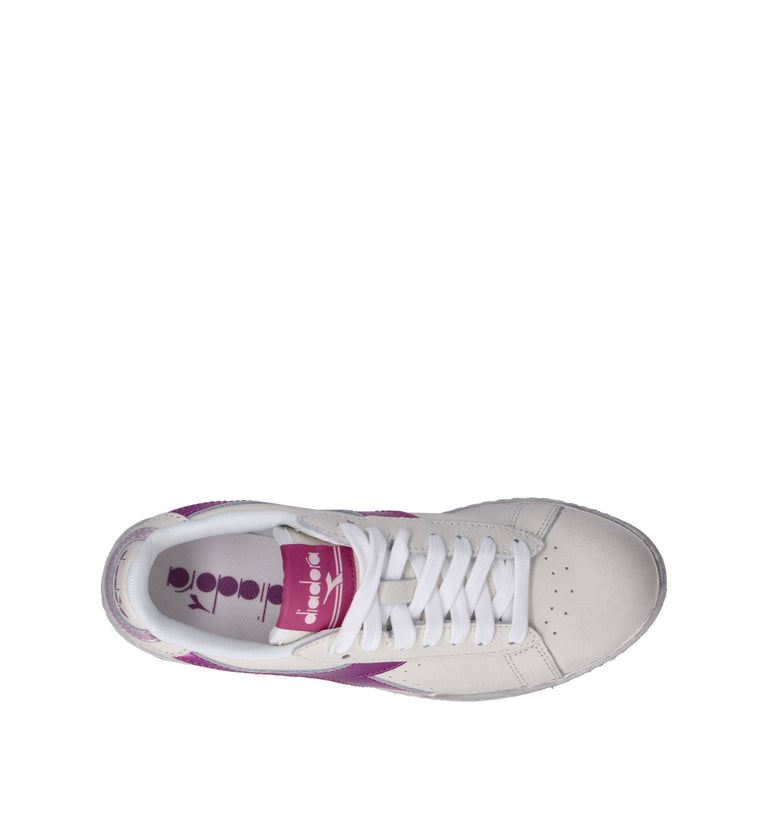 DIADORA GAME LOW WAXED Sneaker donna bianca/fucsia in pelle