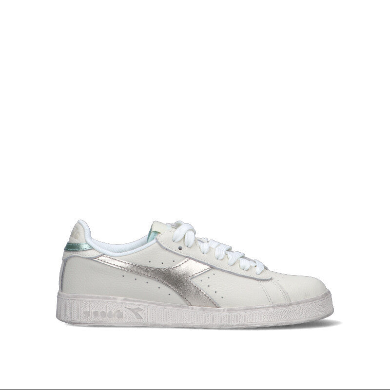 DIADORA - GAME L LOW WAX METAL WN Sneaker donna bianca/argento in pelle