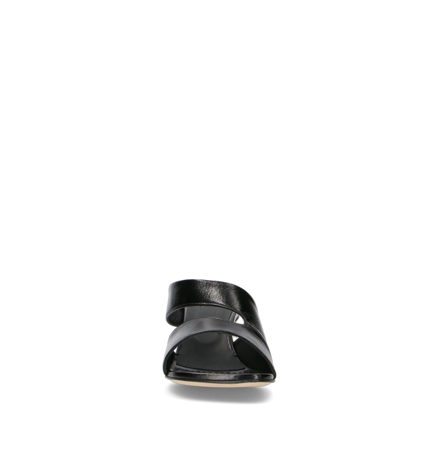 POEVE Sandalo donna nero in pelle