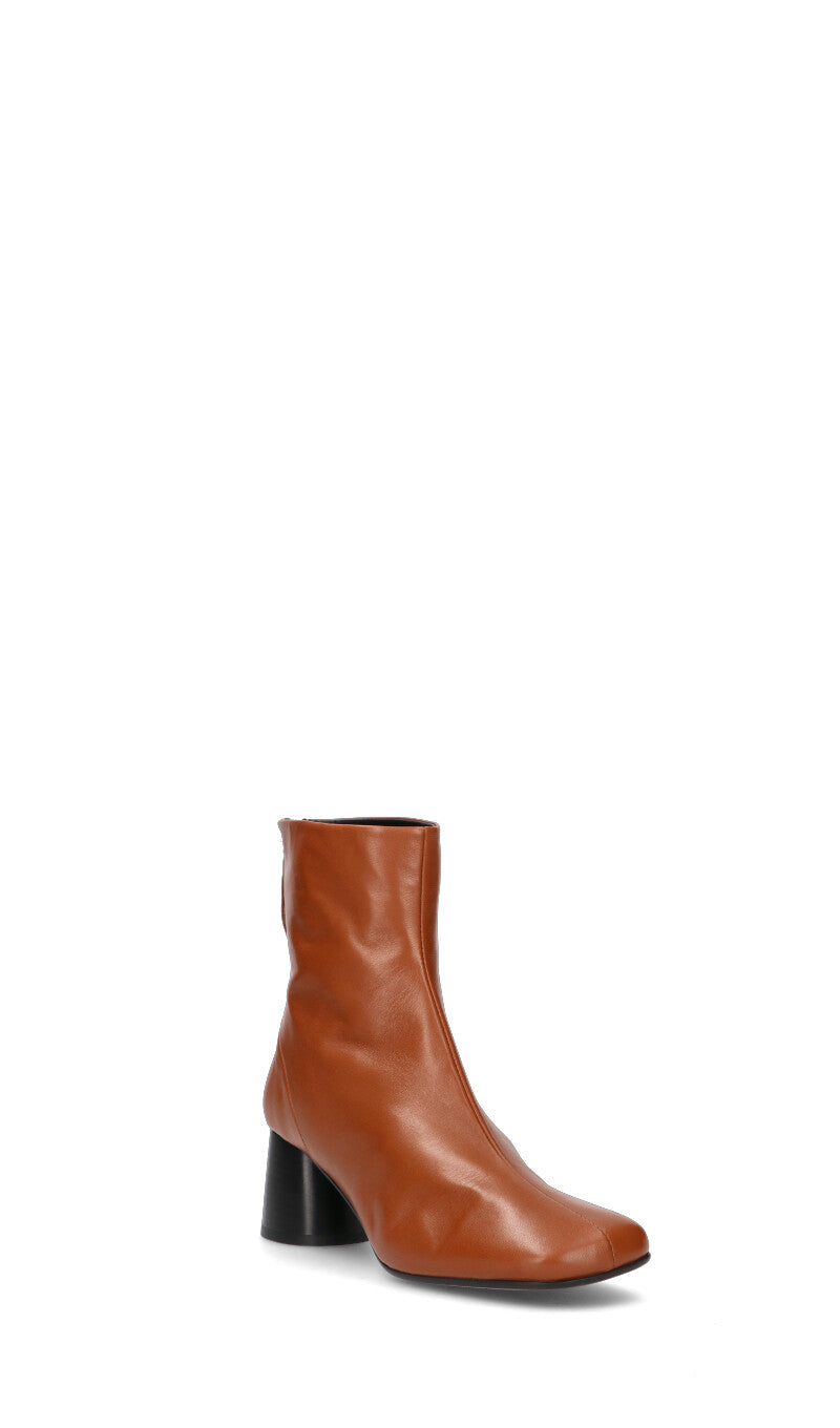 HALMANERA Tronchetto donna marrone in pelle