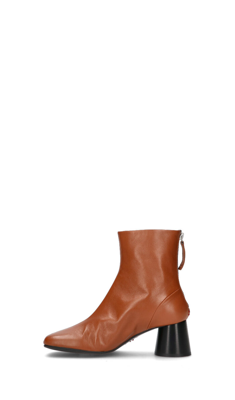 HALMANERA Tronchetto donna marrone in pelle