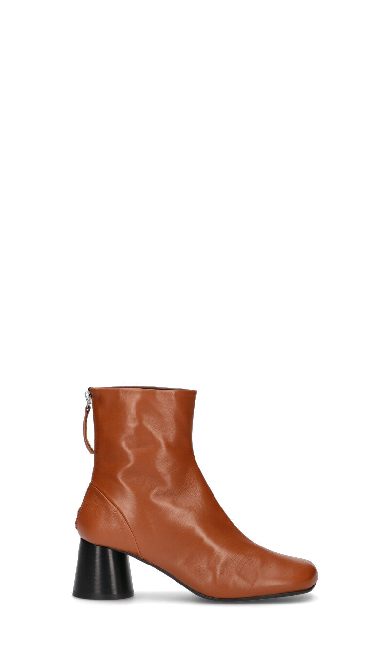 HALMANERA Tronchetto donna marrone in pelle