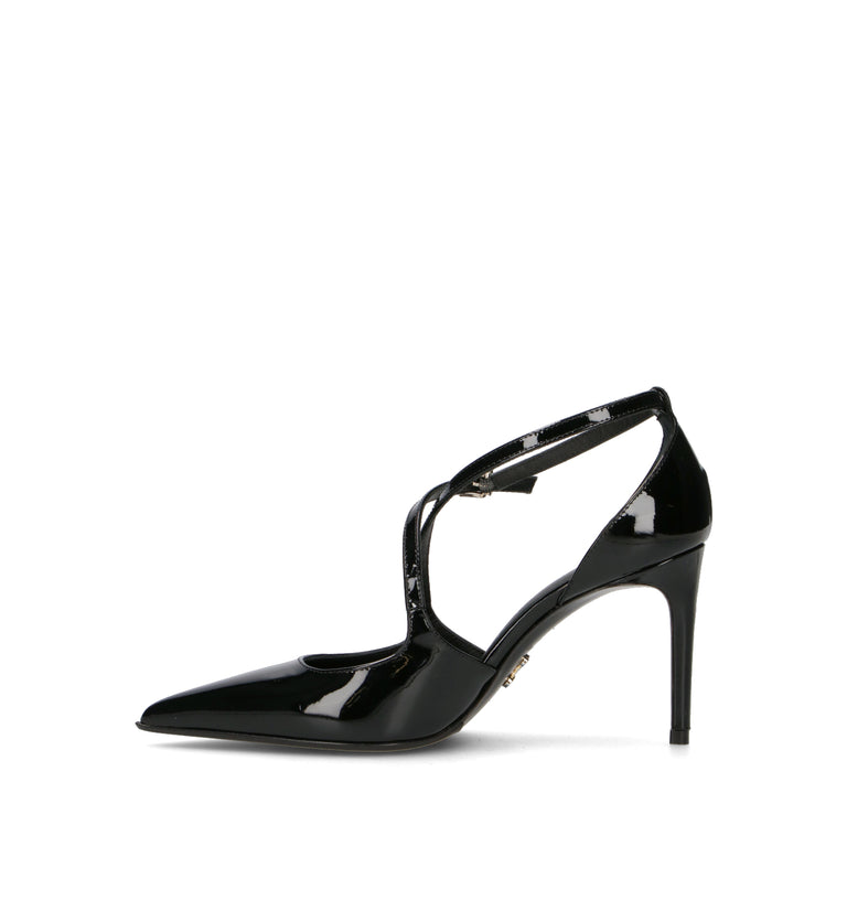 SERGIO LEVANTESI Décolleté donna nero in pelle