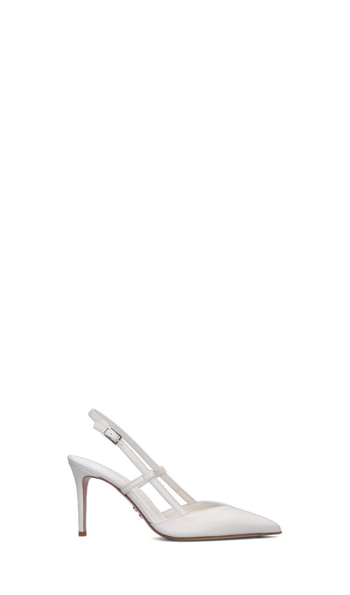SERGIO LEVANTESI Slingback donna bianca in pelle