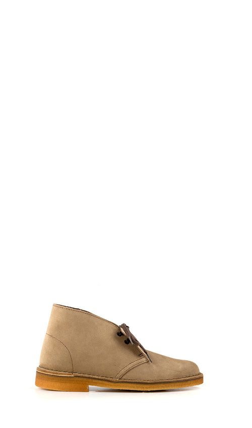 CLARKS DESERT BOOT Polacchino sfoderato donna beige in suede