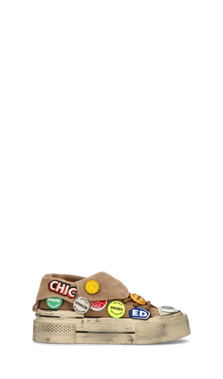NANKU Sneaker donna cammello in pelle