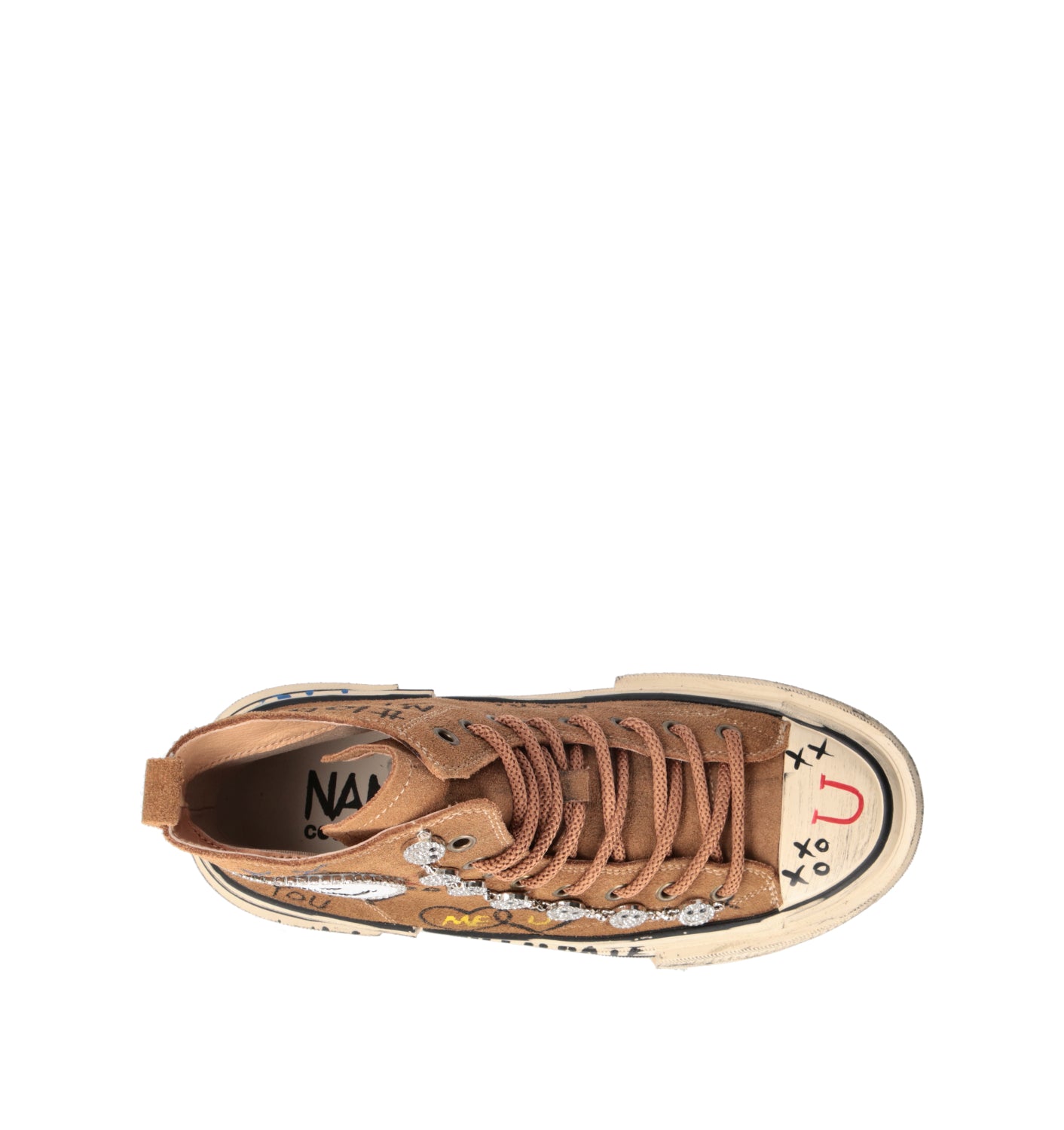 NANKU Sneaker donna cammello in suede