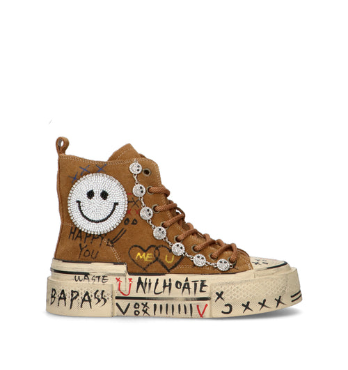 NANKU Sneaker donna cammello in suede