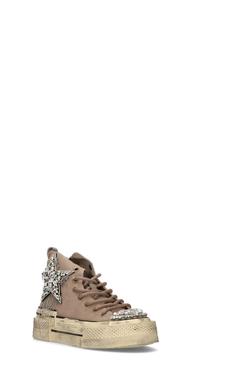 NANKU Sneaker donna taupe in pelle