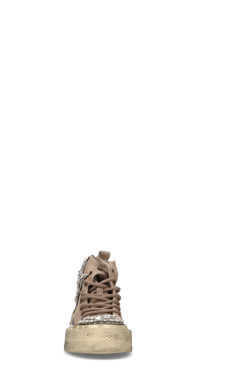 NANKU Sneaker donna taupe in pelle