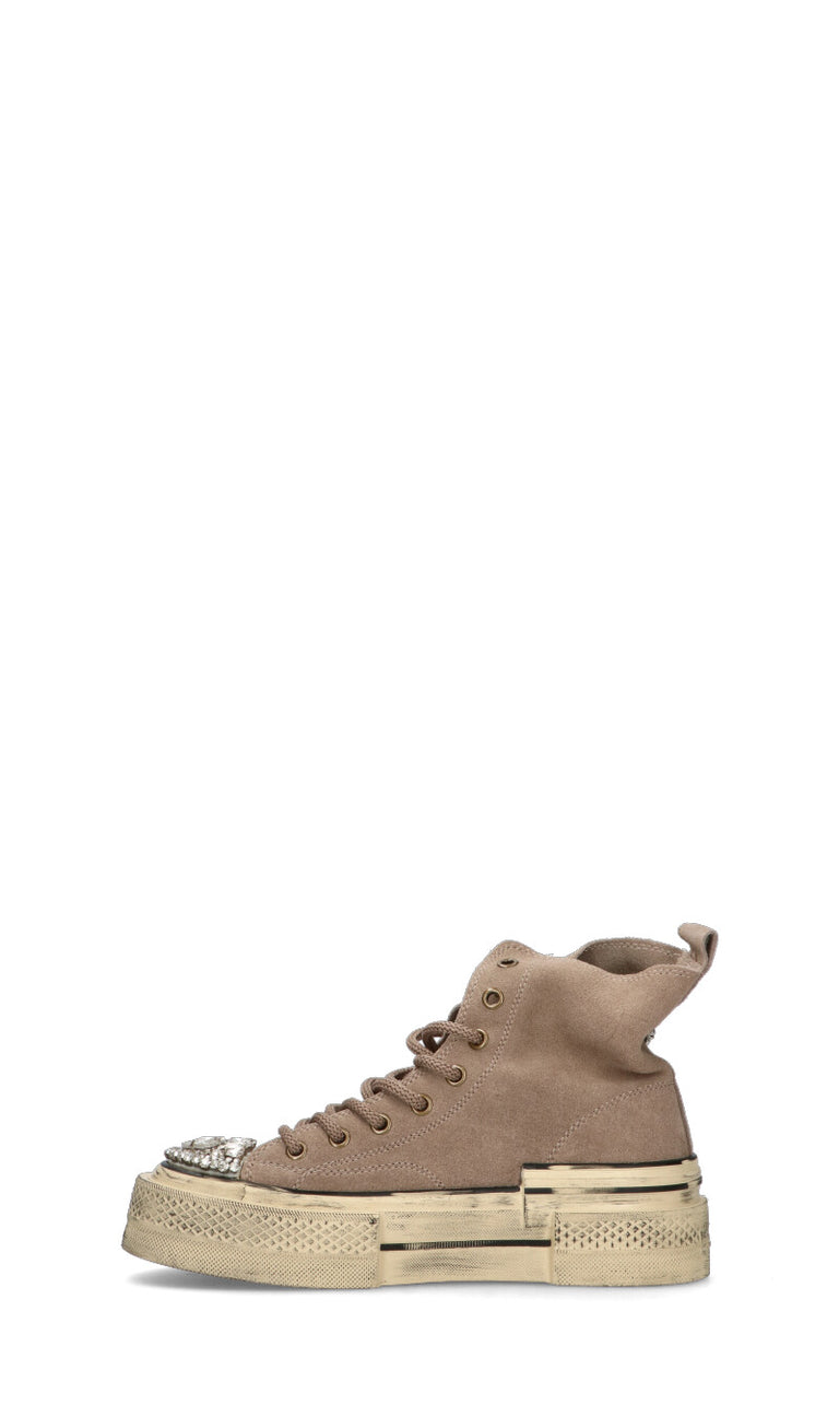 NANKU Sneaker donna taupe in pelle