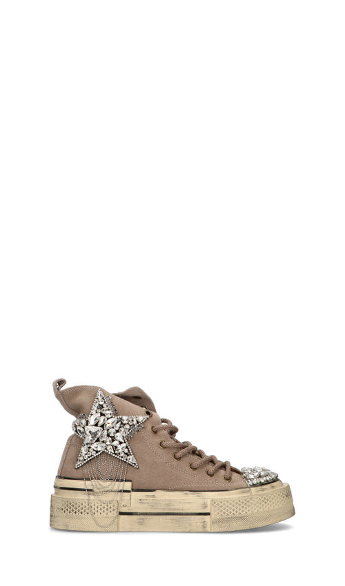 NANKU Sneaker donna taupe in pelle