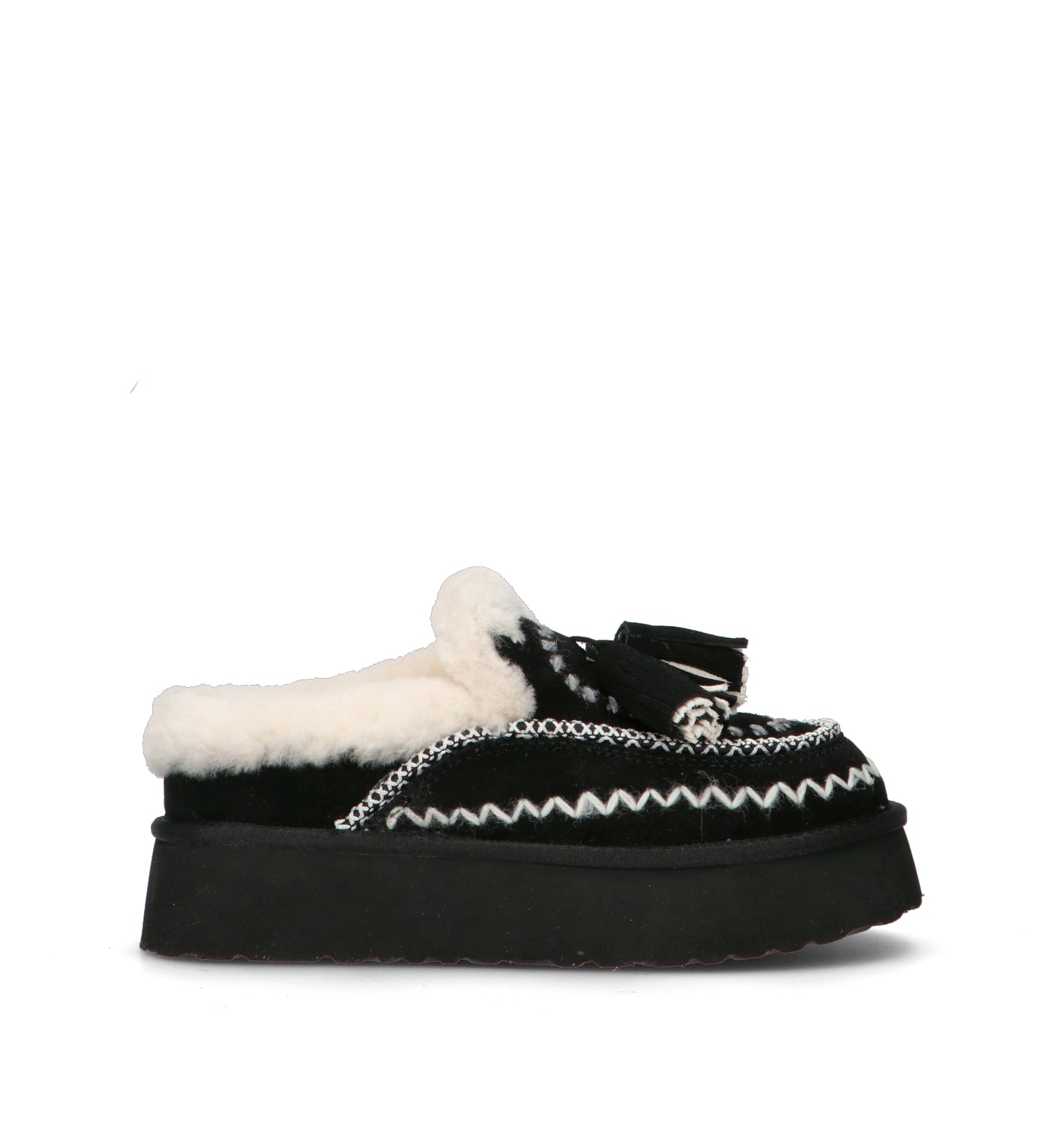 NANKU Sabot donna nero in suede