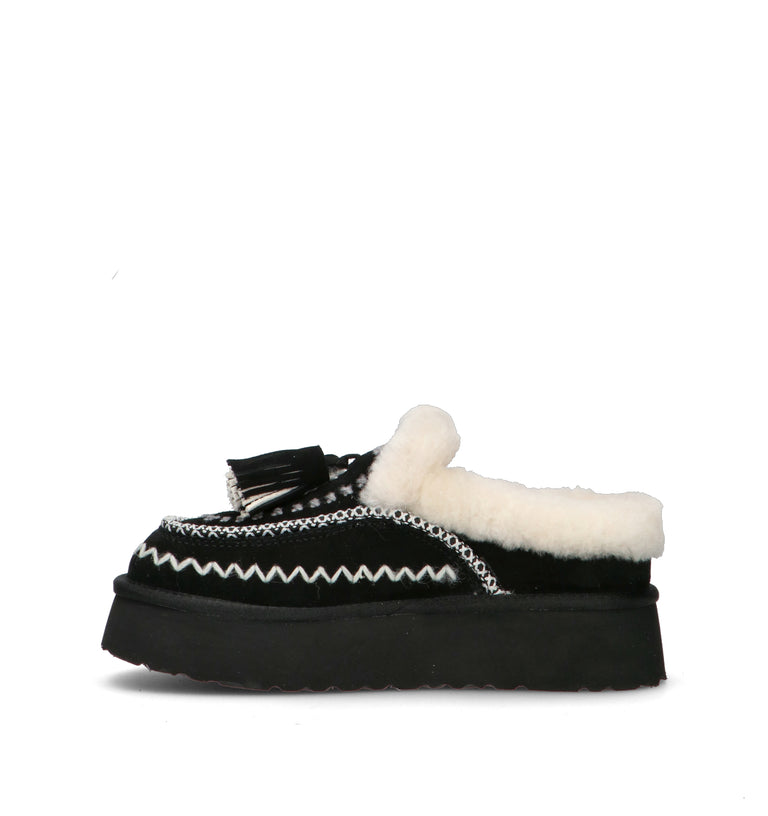 NANKU Sabot donna nero in suede