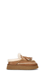 NANKU Sabot donna cammello in suede