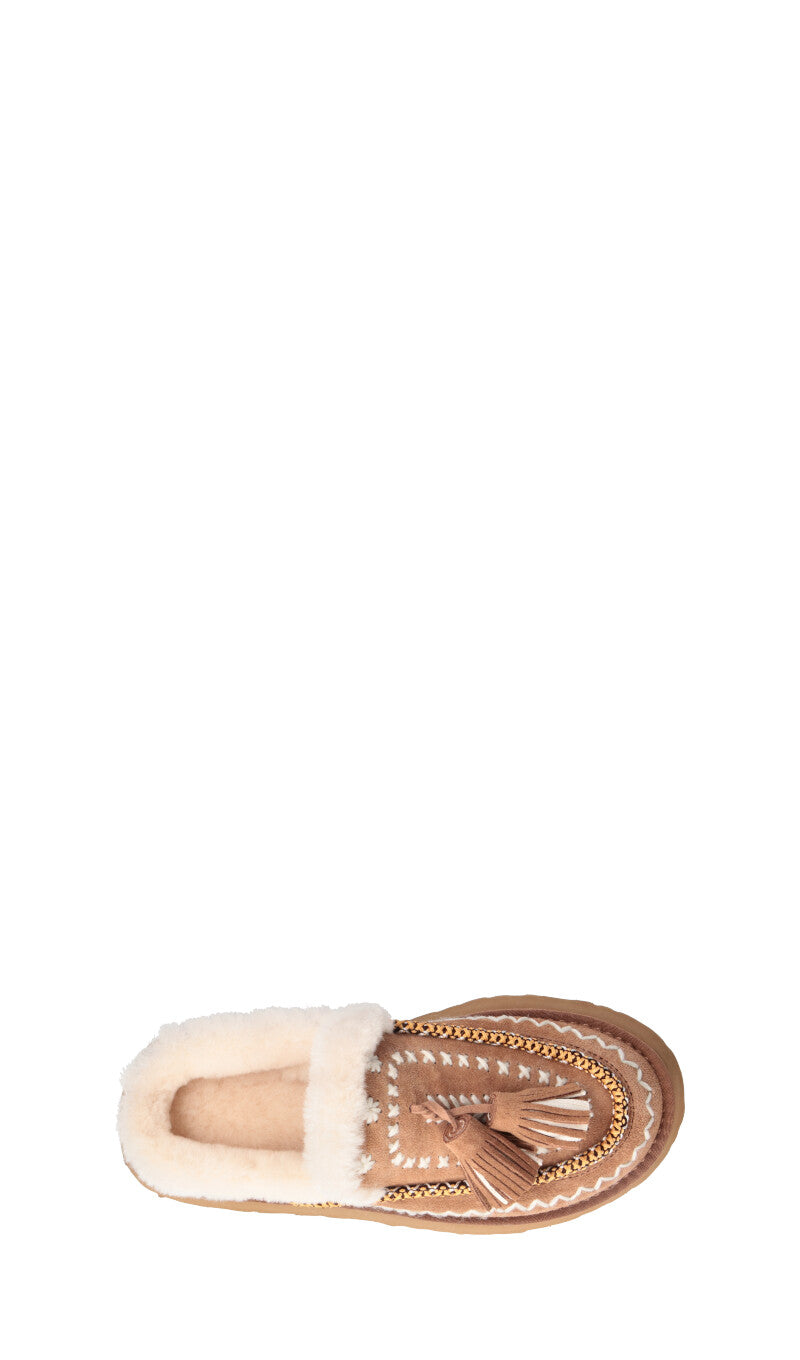 NANKU Sabot donna cammello in suede