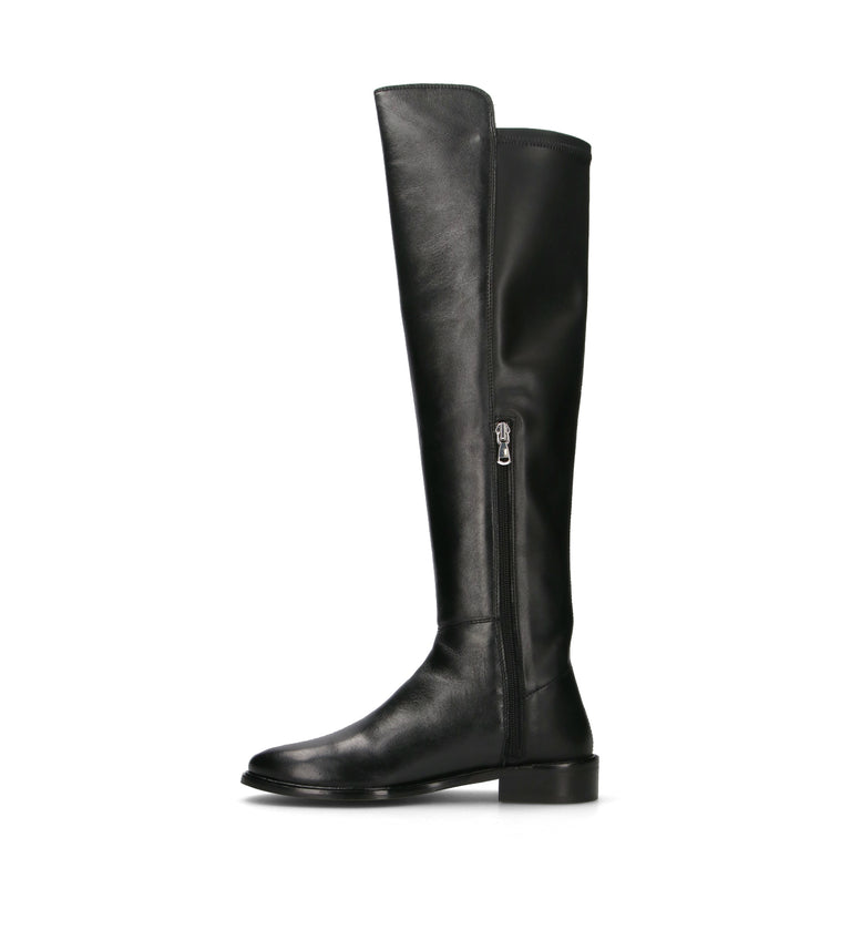 CATCH JUICE Stivale donna nero in pelle