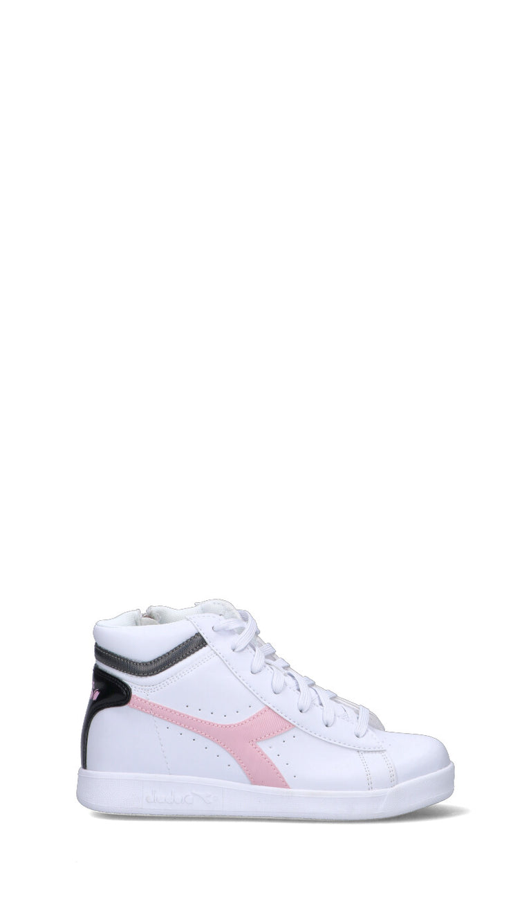 DIADORA GAME P HIGH GIRL GS Sneaker ragazza bianca rosa Quellogiusto