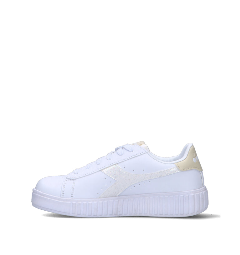 DIADORA GAME STEP GLAM GS Sneaker ragazza bianca