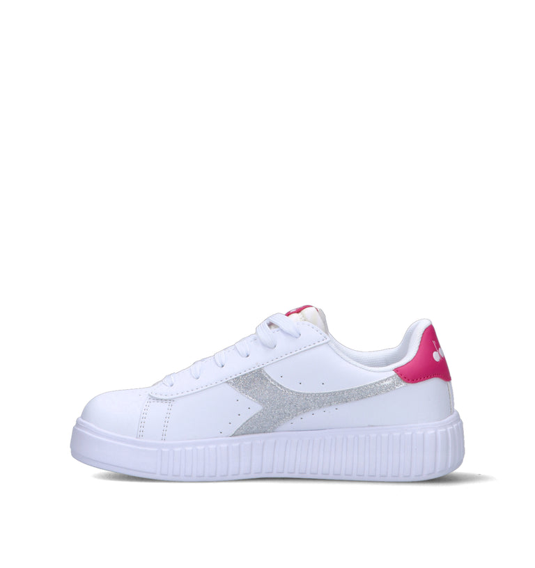 DIADORA GAME STEP GLAM GS Sneaker donna bianca/fucsia