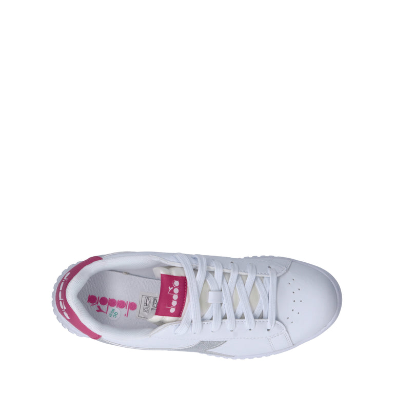 DIADORA GAME STEP GLAM GS Sneaker donna bianca/fucsia