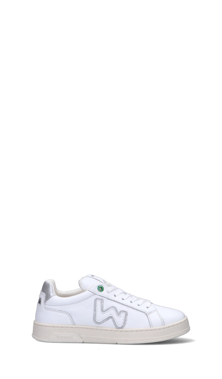 WOMSH Sneaker donna bianca/argento in pelle