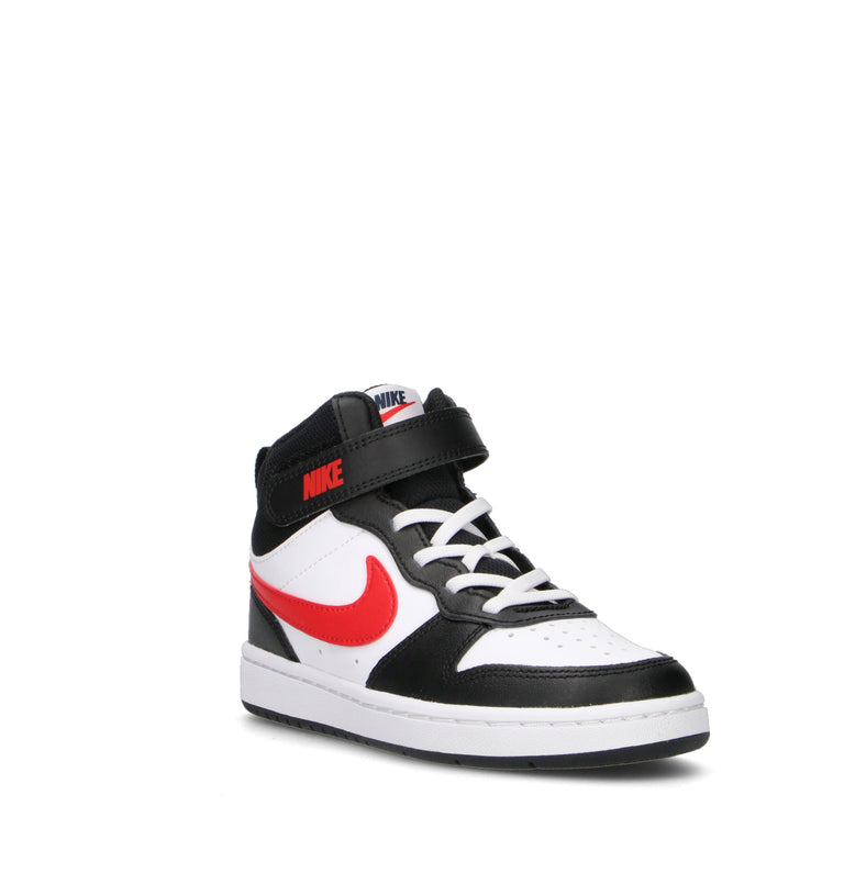 NIKE COURT BOROUGH MID 2 BG Sneaker ragazzo bianca/nera