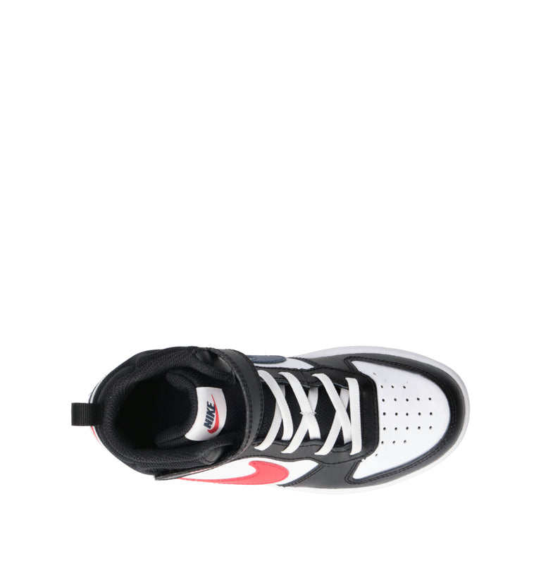 NIKE COURT BOROUGH MID 2 BG Sneaker ragazzo bianca/nera