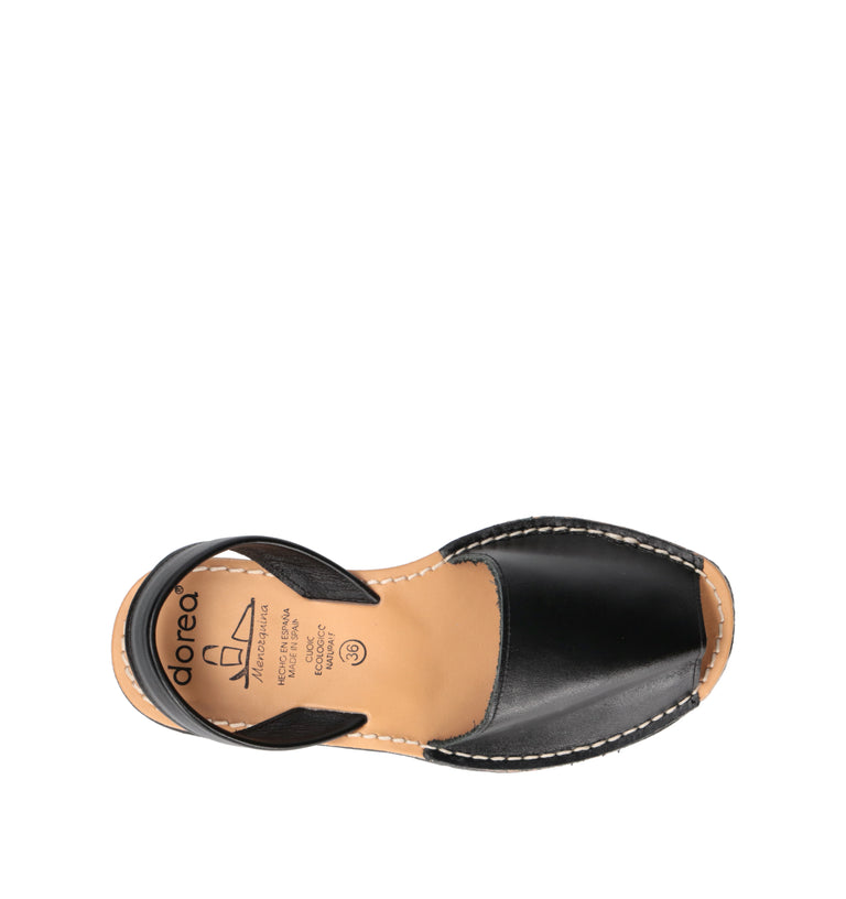 DOREA Sandalo donna nero in pelle