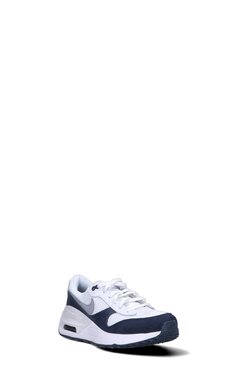 NIKE - AIR MAX SYSTM (GS) Sneaker ragazzo bianca/blu in pelle