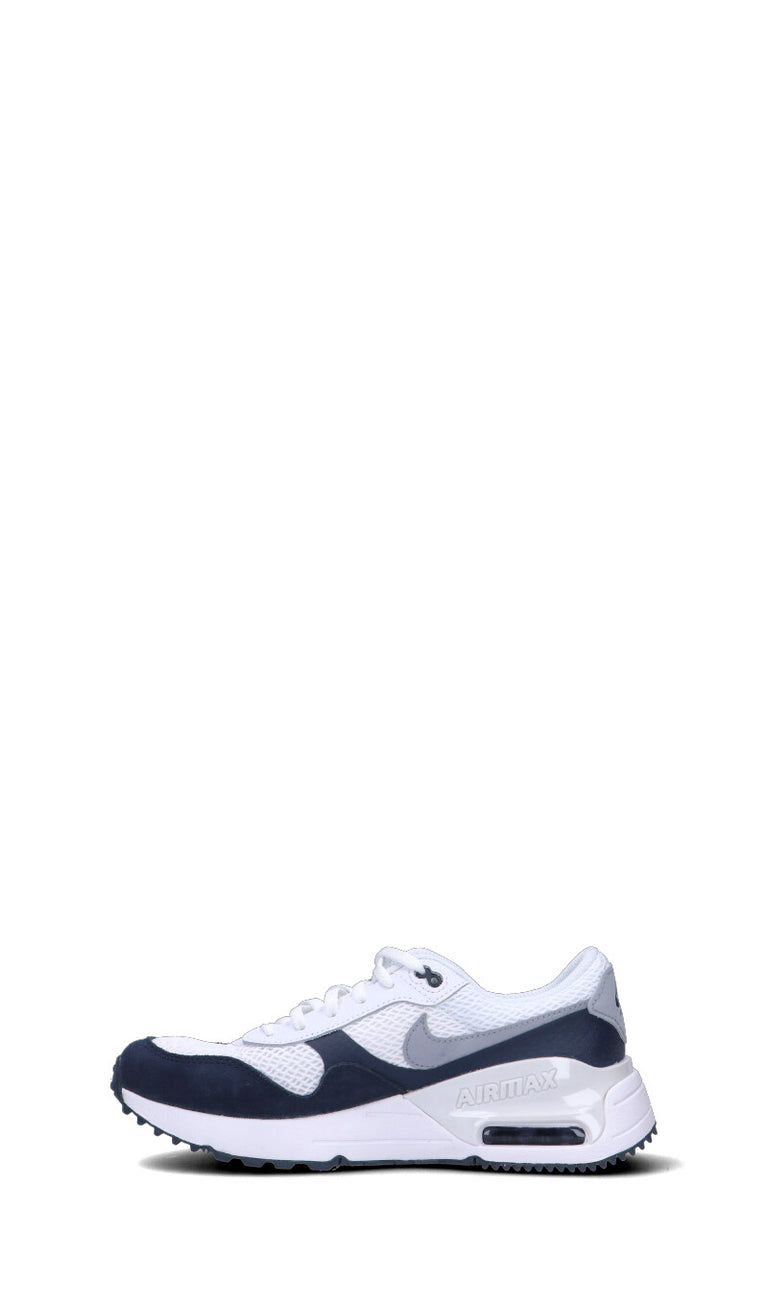 NIKE - AIR MAX SYSTM (GS) Sneaker ragazzo bianca/blu in pelle