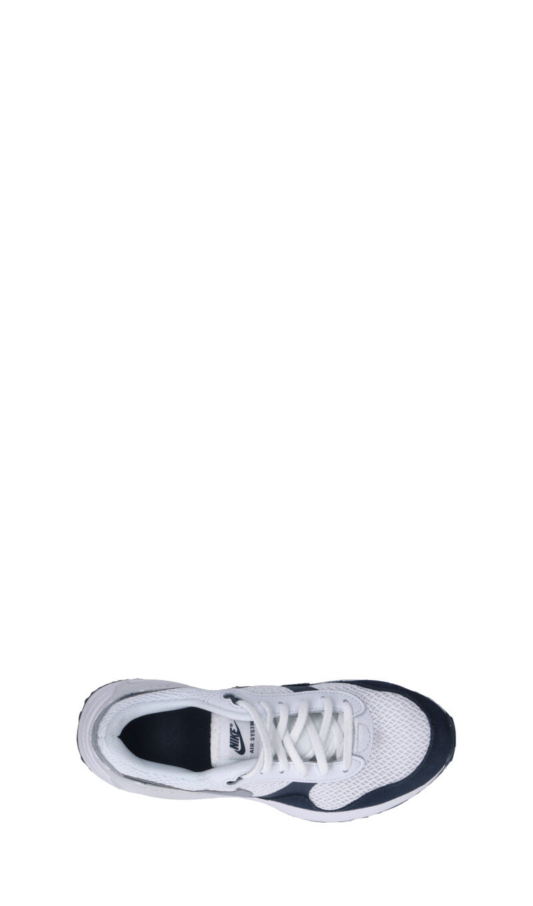NIKE - AIR MAX SYSTM (GS) Sneaker ragazzo bianca/blu in pelle